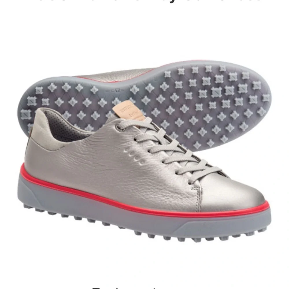 Like new Ecco hydromax silver  leather golf shoes